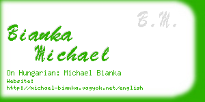 bianka michael business card